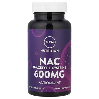 MRM Nutrition, Nac, N-acetyl-L-cystein, 600 mg, 60 veganske kapsler