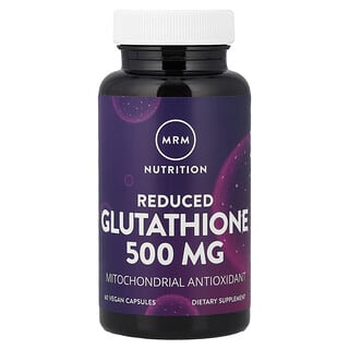 MRM Nutrition, 還元型グルタチオン、500mg、ヴィーガンカプセル60粒