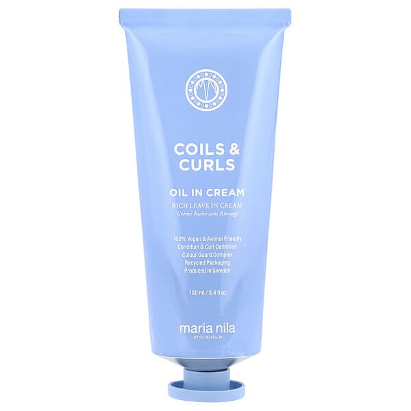 Maria Nila, Coils & 컬, 오일인 크림, 100ml(3.4fl oz)