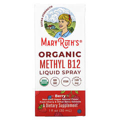 MaryRuth Organics, Spray Líquido Methly B12 Orgânico, Potência Extra, Fruto Silvestre, 30 ml (1 fl oz)