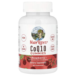 MaryRuth's, Gomitas con CoQ10, Frambuesa, 60 gomitas (60 mg por gomita)