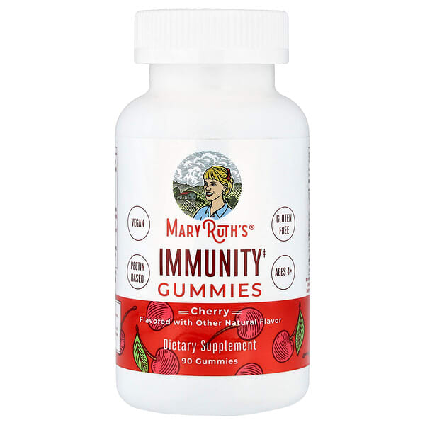MaryRuth's, Immunity Gummies, Ages 4+, Cherry, 90 Gummies