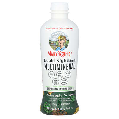 MaryRuth's, Liquid Nighttime Multi-Mineral, Pineapple Dream, 32 fl oz (946 ml)