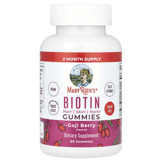 MaryRuth's, Biotin Gummies, Goji Berry, 60 Gummies