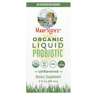 MaryRuth's, Probiotico liquido biologico, non aromatizzato, 60 ml