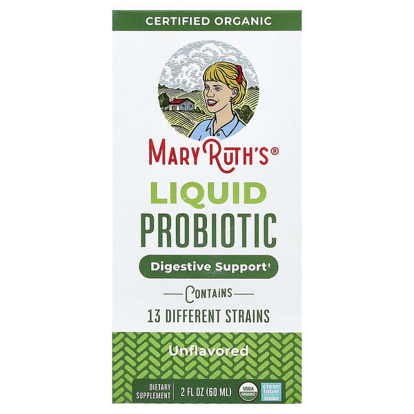 MaryRuth's, Organic Liquid Probiotic, Unflavored, 2 fl oz (60 ml) — product photo 1