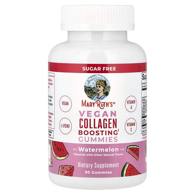 MaryRuth's, Vegan Collagen-Fortified Gummies, Watermelon Flavor, 90 Gummies