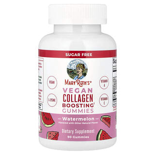 MaryRuth's, Vegan Collagen Boosting Gummies, Sugar Free, Watermelon, 90 Gummies