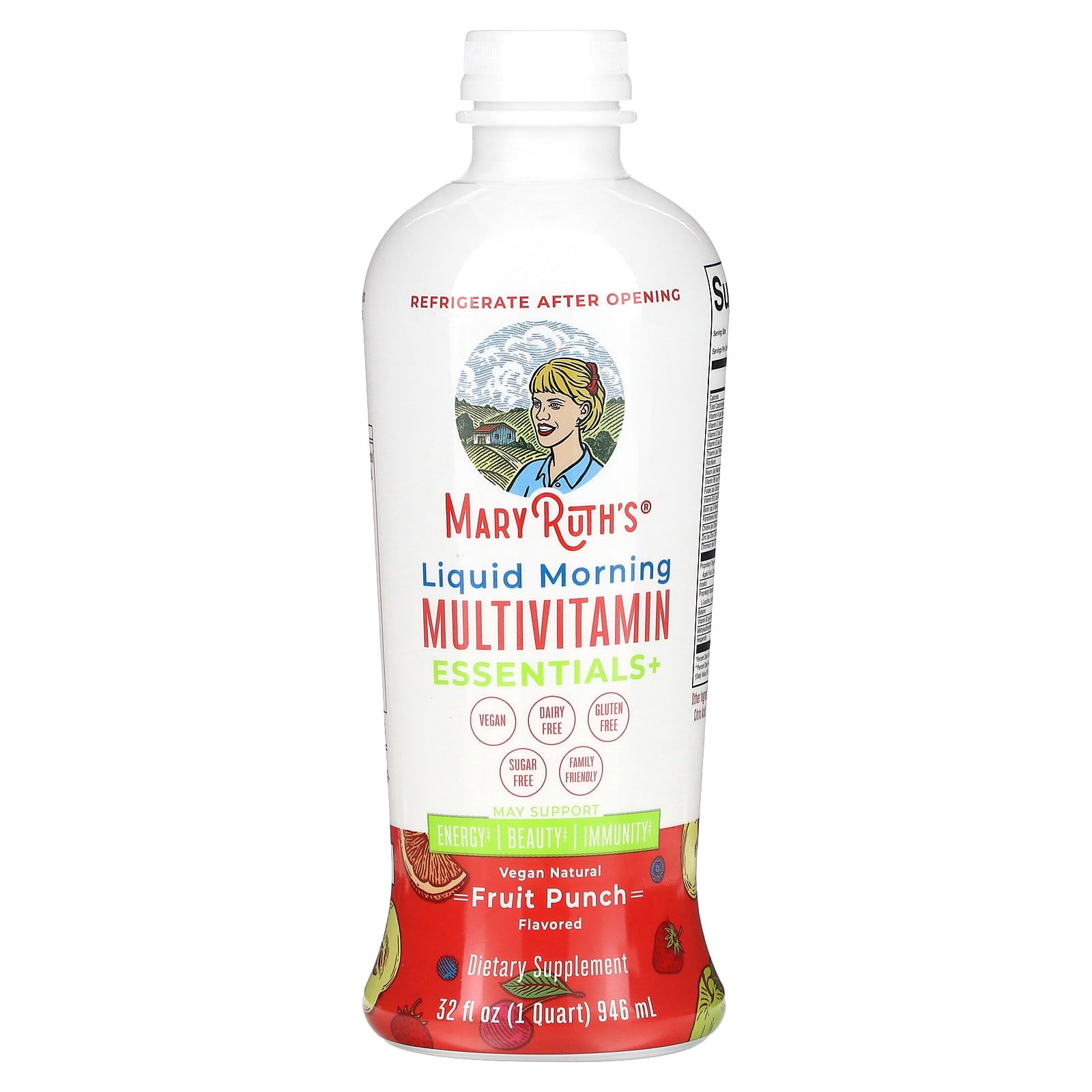 Merry Ruth MaryRuth's, Liquid Morning Multivitamin Essentials+, Fruit Punch, 32 fl ...