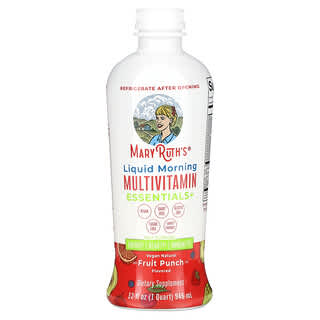 MaryRuth's, Multivitamínico Líquido Matinal Essentials +, Ponche de Frutas, 946 ml (32 fl oz)
