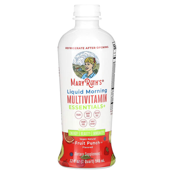 MaryRuth's, Liquid Morning Multivitamin Essentials+, Fruit Punch, 32 fl oz (946 ml)