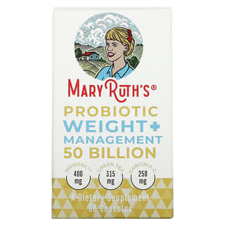 MaryRuth Organics, بروبيوتيك + التحكم في الوزن ، 50 مليار ، 60 كبسولة