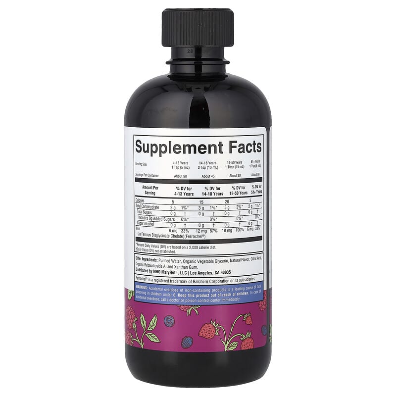 Vegan Liquid Iron, For Ages 4+, Berry, 15.22 fl oz (450 ml)