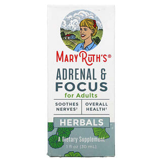 MaryRuth Organics, 草本、腎上腺和專注力，成年人專用，1 液量盎司（30 毫升）