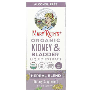 MaryRuth's, Extrato Líquido Orgânico para Rins e Bexiga, Sem Álcool, 30 ml (1 fl oz)