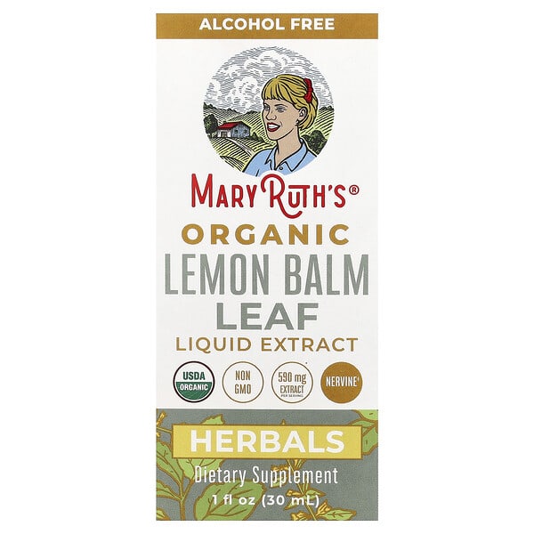 MaryRuth's, Organic Lemon Balm Leaf Liquid Extract, Alcohol Free, 1 fl oz (30 ml) — product photo 1