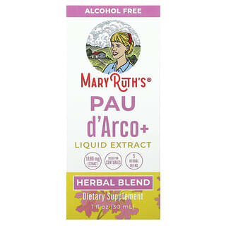 MaryRuth's, Pau d'Arco + Extrato Líquido, Sem Álcool, 30 ml (1 fl oz)