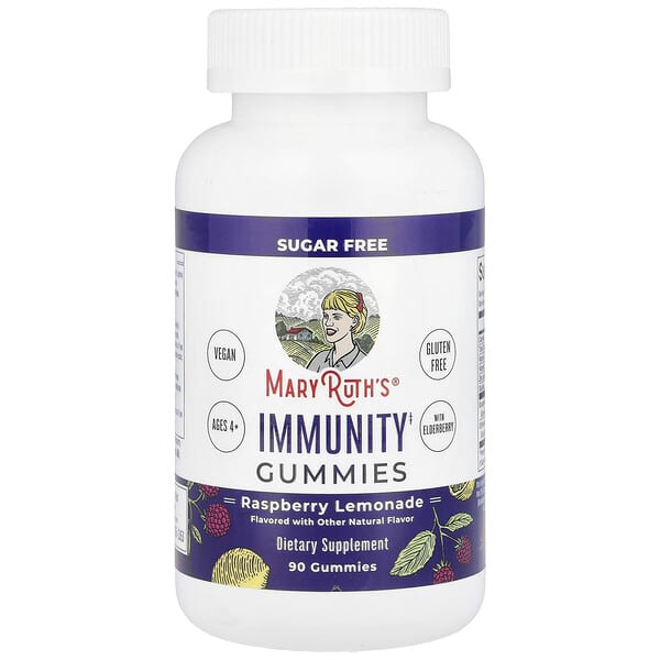 MaryRuth's Immunity Gummies, Raspberry Lemonade, 90 Gummies
