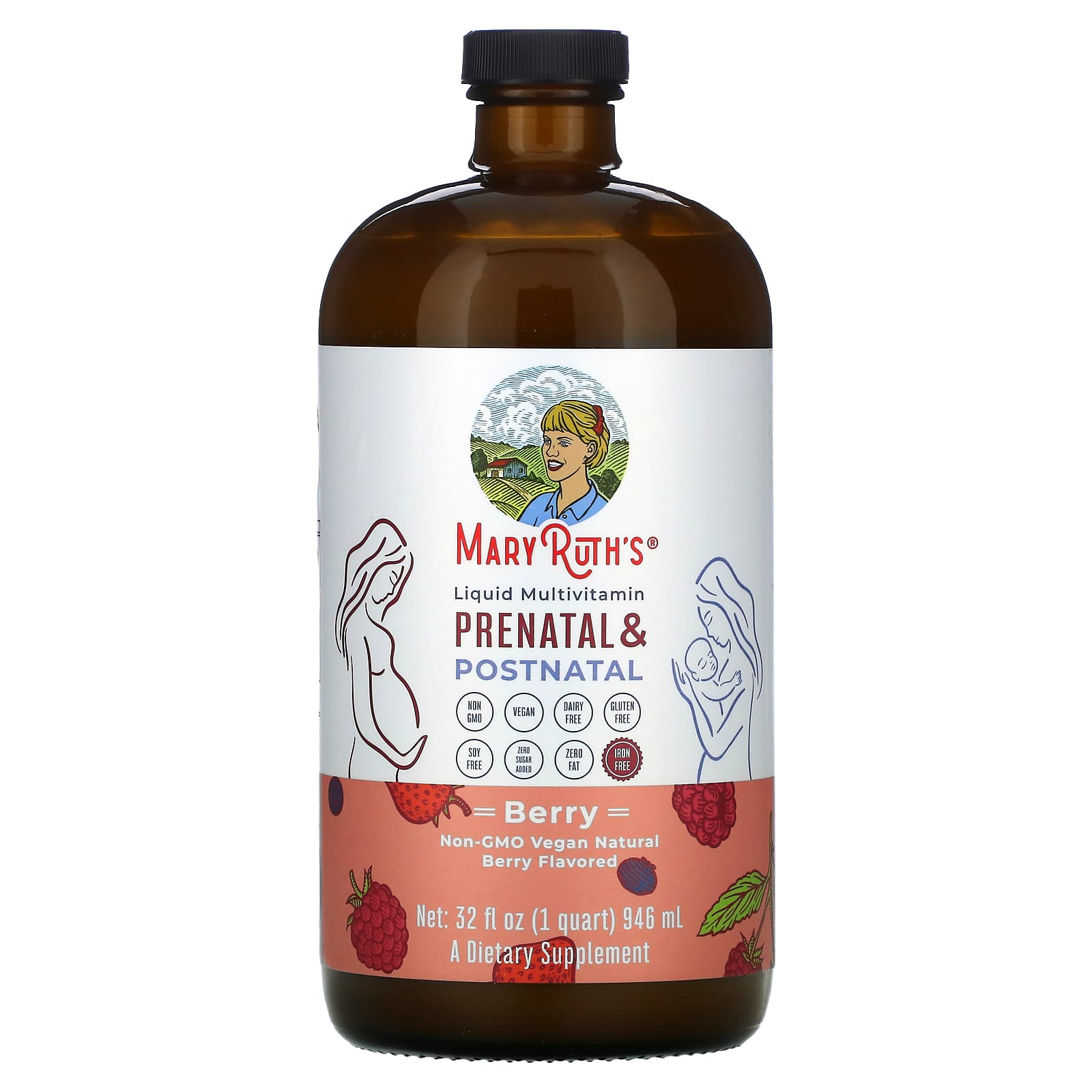 MaryRuth's, Liquid Multivitamin Prenatal & Postnatal, Berry, 32 Fl Oz ...