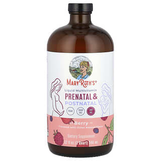 MaryRuth's, Multivitamines liquides prénatales et postnatales, baies, 946 ml