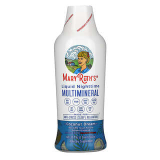 MaryRuth Organics, Multimineral líquido para la noche, Sueño de coco, 946 ml (32 oz. Líq.)