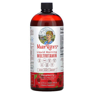 MaryRuth Organics, Multivitamines matinales liquides, Framboise, 946 ml