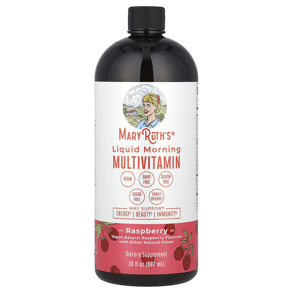 MaryRuth's Liquid Morning Multivitamin, Raspberry, 30 fl oz (887 ml)