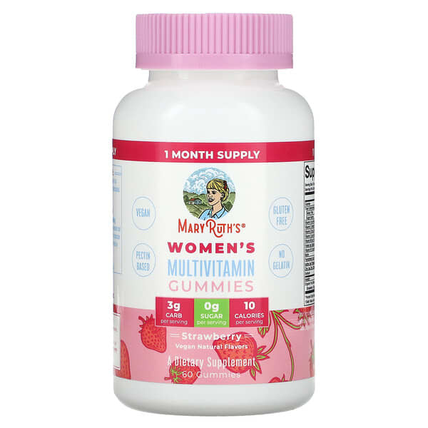 MaryRuth's, Women's Multivitamin Gummies, Strawberry , 60 Gummies