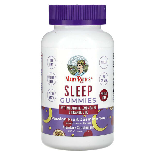 MaryRuth's Sleep Gummies, Passion Fruit Jasmine Tea, 60 Gummies