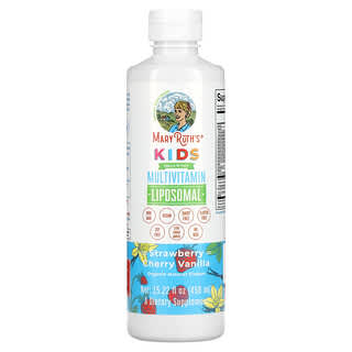 MaryRuth Organics, Kids Multivitamin Liposomal, Ages 4-13 Years, Strawberry Cherry Vanilla, 15.22 fl oz (450 ml)