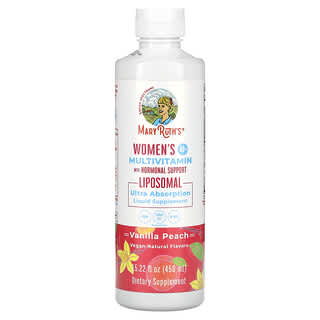 MaryRuth's, Women's 40+ Multivitamin with Hormonal Support, Vanilla Peach, 15.22 fl oz (450 ml)