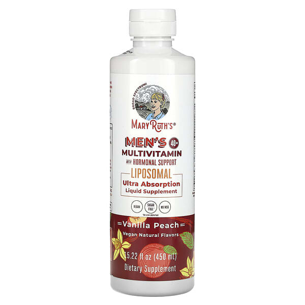 Men´s 40+ Multivitamin with Hormonal Support, Vanilla Peach, 15.22 fl oz (450 ml)