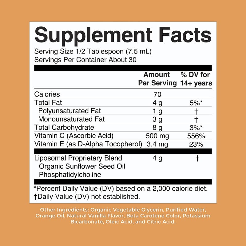 Megadose Vitamin C Liposomal, Citrus + Vanilla, 7.6 fl oz (225 ml)