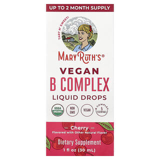 MaryRuth's, Vegan B Complex vloeibare druppels, kers, 30 ml