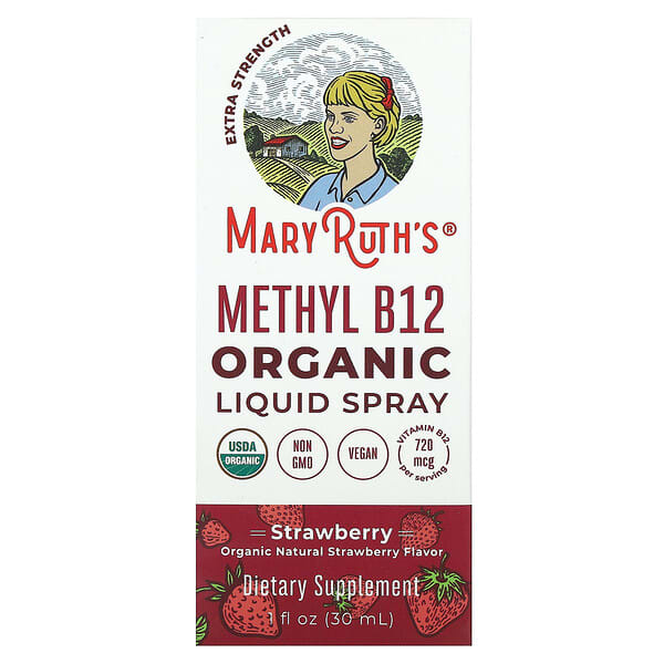 MaryRuth's, Organic Methyl B12 Liquid Spray, Extra Strength, Strawberry, 1 fl oz (30 ml)