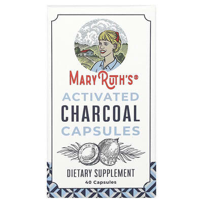 MaryRuth's, Activated Charcoal, 950 mg, 40 Capsules (475 mg per capsule)