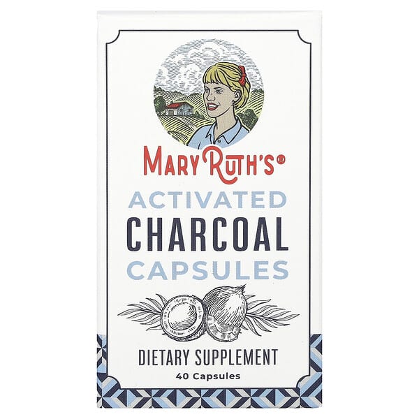 MaryRuth's, Activated Charcoal Capsules, 40 Capsules