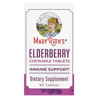 MaryRuth's, Elderberry Chewable Tablets, Holunder-Kautabletten, 90 Tabletten