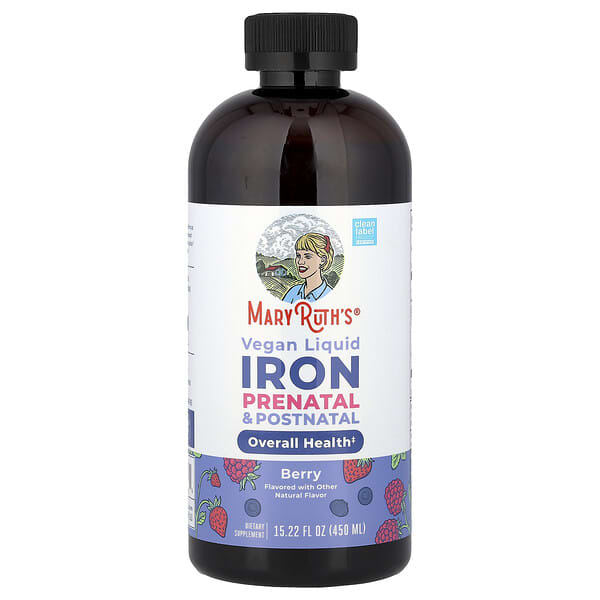 MaryRuth's, 비건 액상 임산부용 철분 & 산후 철분, 베리, 450ml(15.22fl oz)