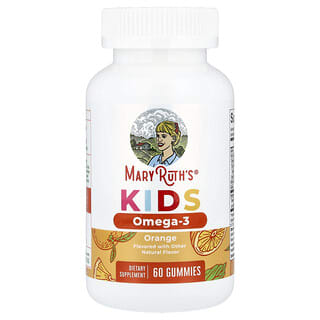 MaryRuth's, Barn Omega-3-godisar, från 4 år, apelsin, 60 godisar