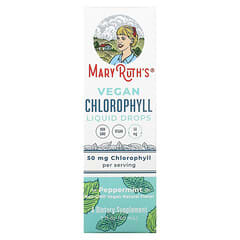 MaryRuth Organics, Gouttes liquides de chlorophylle vegan, Menthe poivrée, 16,6 mg, 60 ml