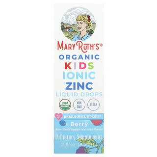 MaryRuth's, Zinc ionique biologique pour enfants, Gouttes liquides, 4-13 ans, Baies, 60 ml