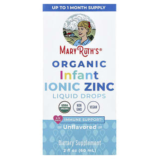 MaryRuth's, 有機嬰兒離子鋅液滴，6-12 個月，原味，1 毫克，2 液量盎司（60 毫升）