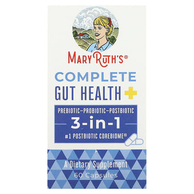 MaryRuth's, Multi-faceted Gut Health, 3-in-1 Design, 60 Capsules
