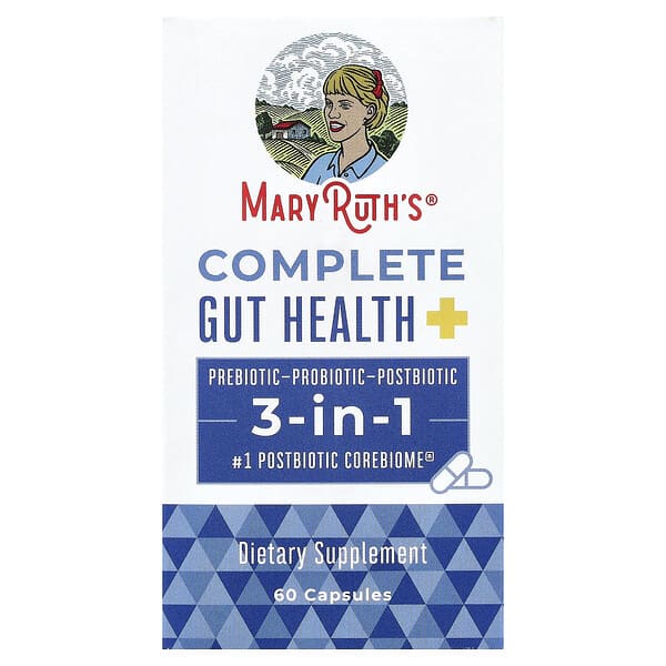 MaryRuth's, 컴플리트 장 건강, 3-in-1, 캡슐 60정