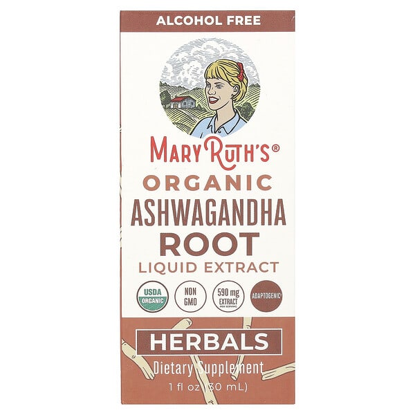 Organic Ashwagandha Root Liquid Extract, Alcohol Free, 1 fl oz (30 ml)
