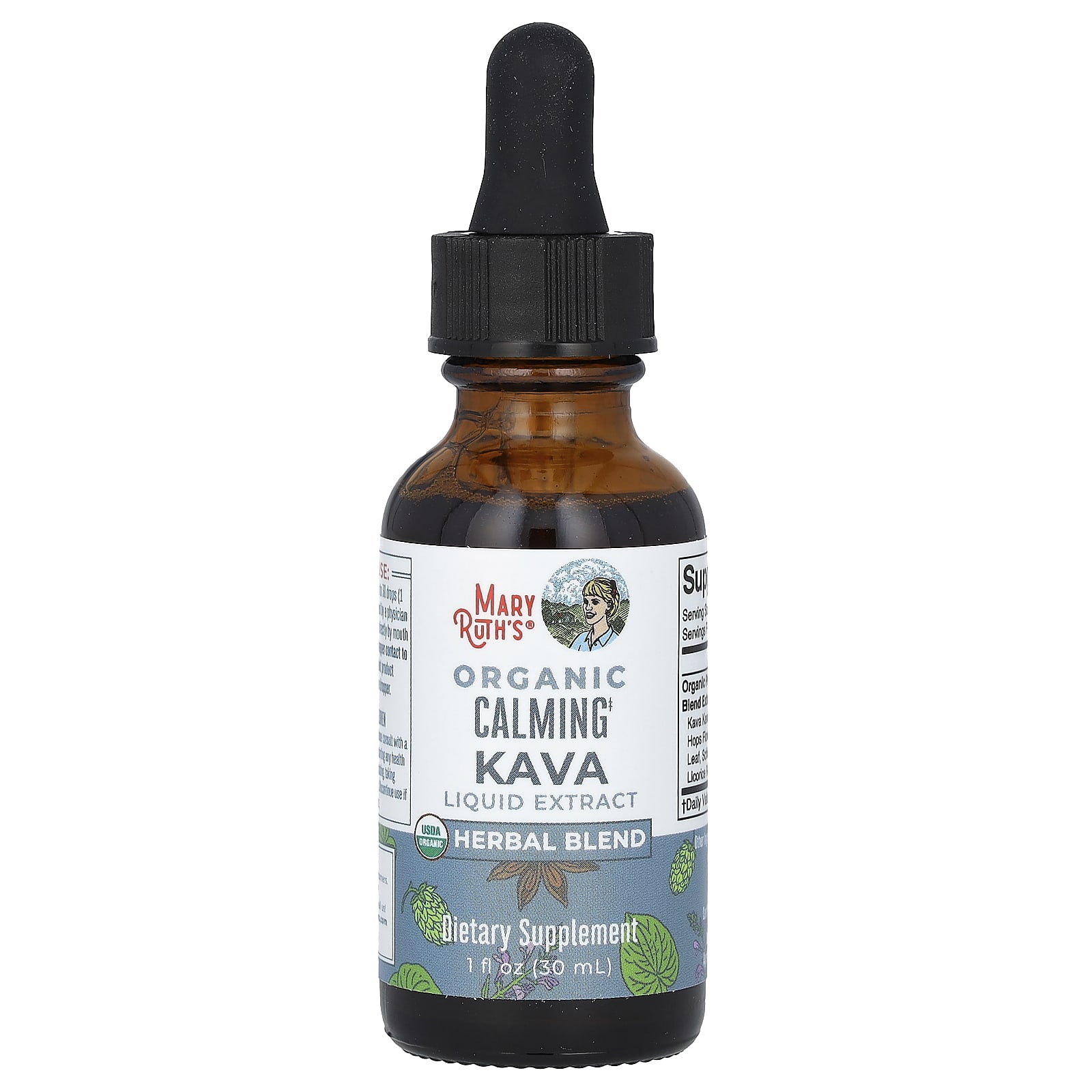 MaryRuth's, Organic Calming Kava Liquid Extract, Alcohol Free, 1,180 mg