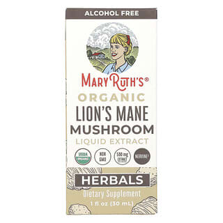 MaryRuth's, жидкий экстракт органического ежовика гребенчатого, без спирта, 590 мг, 30 мл (1 жидк. унция)