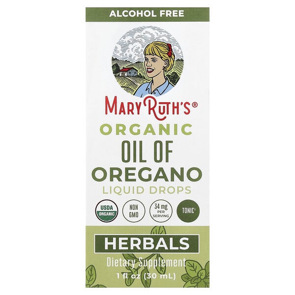 MaryRuth's, Organic Oil of Oregano Liquid Drops, Alcohol Free, 1 fl oz (30 ml) — product photo 1