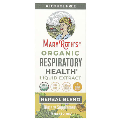 MaryRuth's, Organic Respiratory Health Liquid Extract, Ethanol-Free, 1180 mg, 1 fl oz (30 ml)